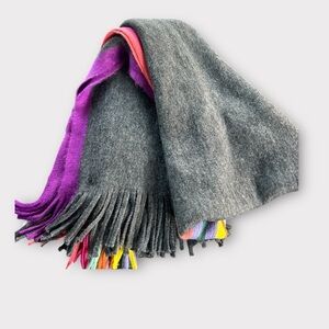 NEW colorful luxe fringe oversized ladies scarf, Renee's NYC Accessories, acryli